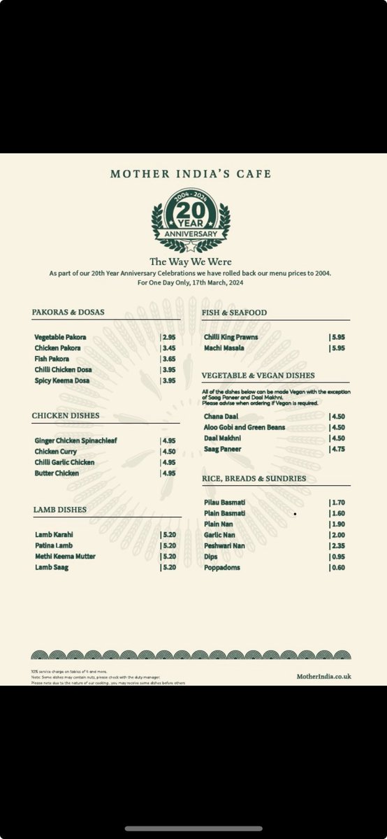 Hi folks , just a reminder that the cafe will be open from 11am on Sunday the 17th and we are going with our first menu that we opened with in 2004 so hopefully enough choice there. Other dishes from our current menu will also be available but looking forward to seeing you !