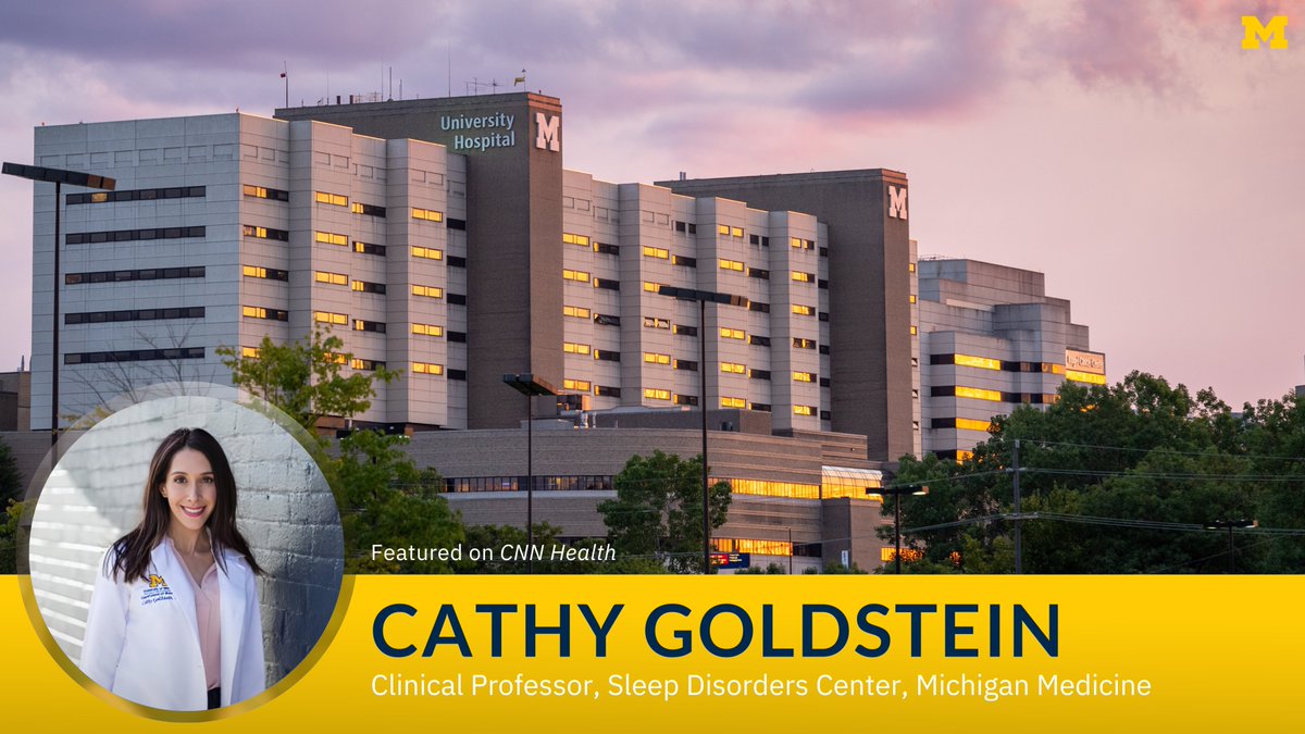 Cathy Goldstein, a sleep medicine physician at @UMichMedicine, spoke with @CNN about the factors that can cause nocturnal awakening, or waking up at the same time in the middle of the night, and what to do if you can't fall back asleep. myumi.ch/eg6gz