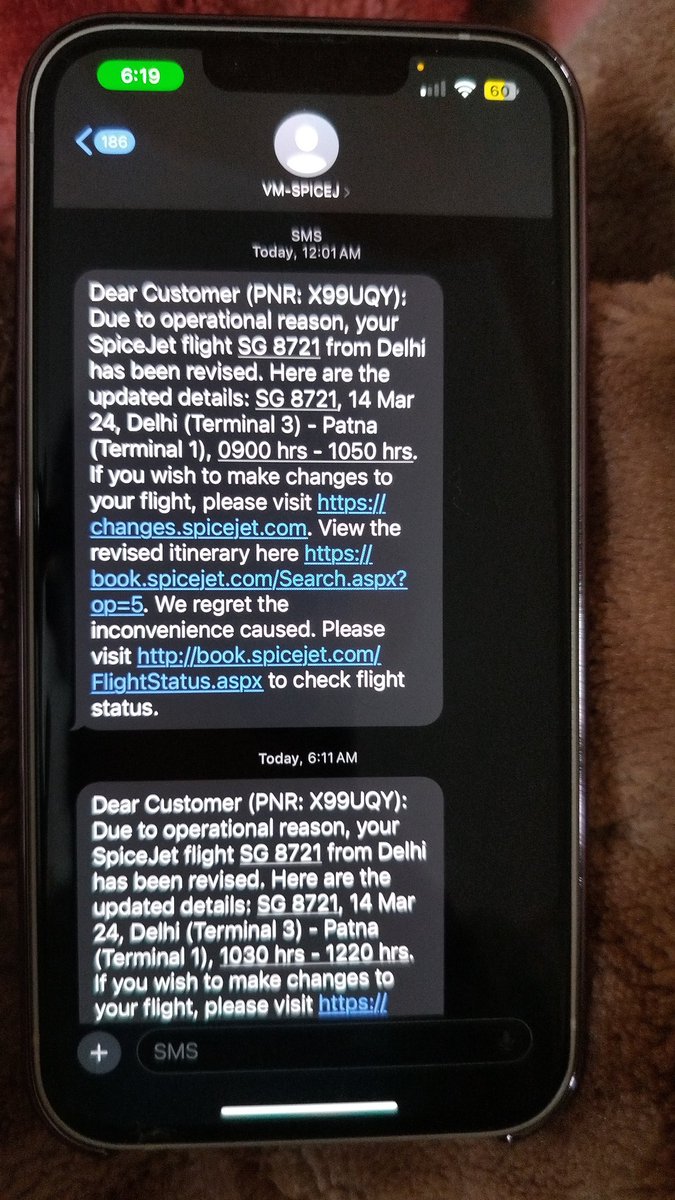 VbhvSingh2's tweet photo. Today there was a flight of @flyspicejet in the morning and it was first delayed till 9 am and then till 12 pm. I rescheduled it to 14th March, in the morning it was also delayed till 1:20 pm and my exam is tomorrow, I have found no solution.I need a solution for the discord. https://t.co/J4omGjo78s