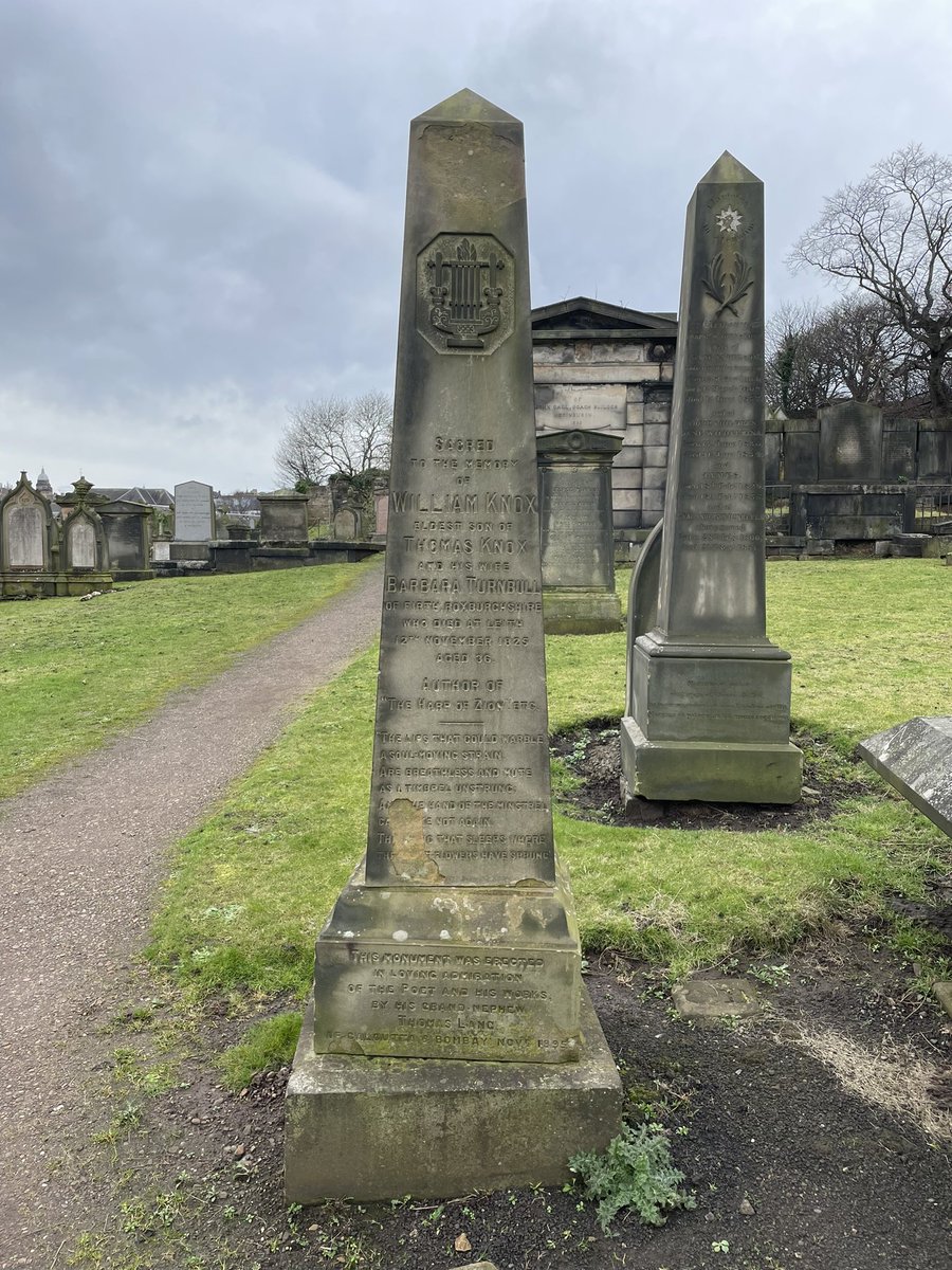 j03ywe's tweet photo. “The lips that could warble
A soul-moving strain,
Are breathless and mute
As a timbrel unstrung;
And the hand of the minstrel
Can wake not again,
The music that sleeps where
The grave-flowers have sprung.”

#CaltonNewBurialGround #Edinburgh #GravesidePoetry https://t.co/mAovuEC7AK