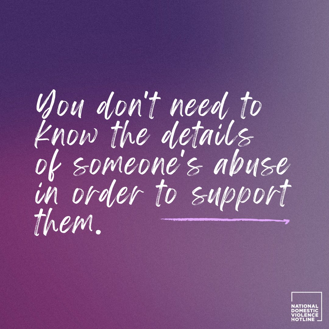 Remember, you are there to support your loved one, not to rescue or save them. Domestic violence is extremely complex and someone in a position to support a survivor can play a crucial role in empowering them to stay safe or even leave for good. 💜 

#SupportingSurvivors