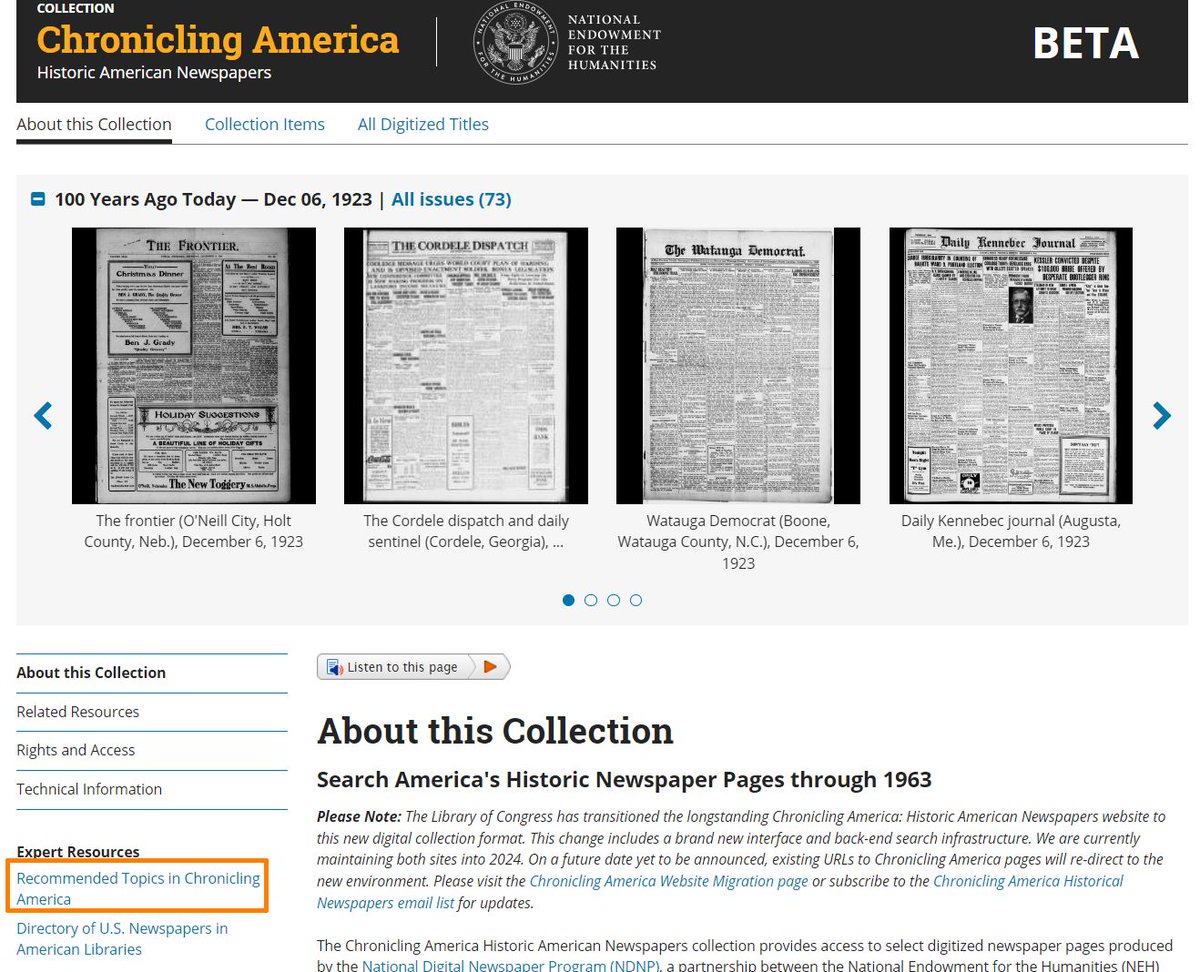 Want to keep up with the changes to Chronicling America? You can read about them here. loc.gov/ndnp/migration… #edchat #sschat #lmchat #ncss #ncte #aasl