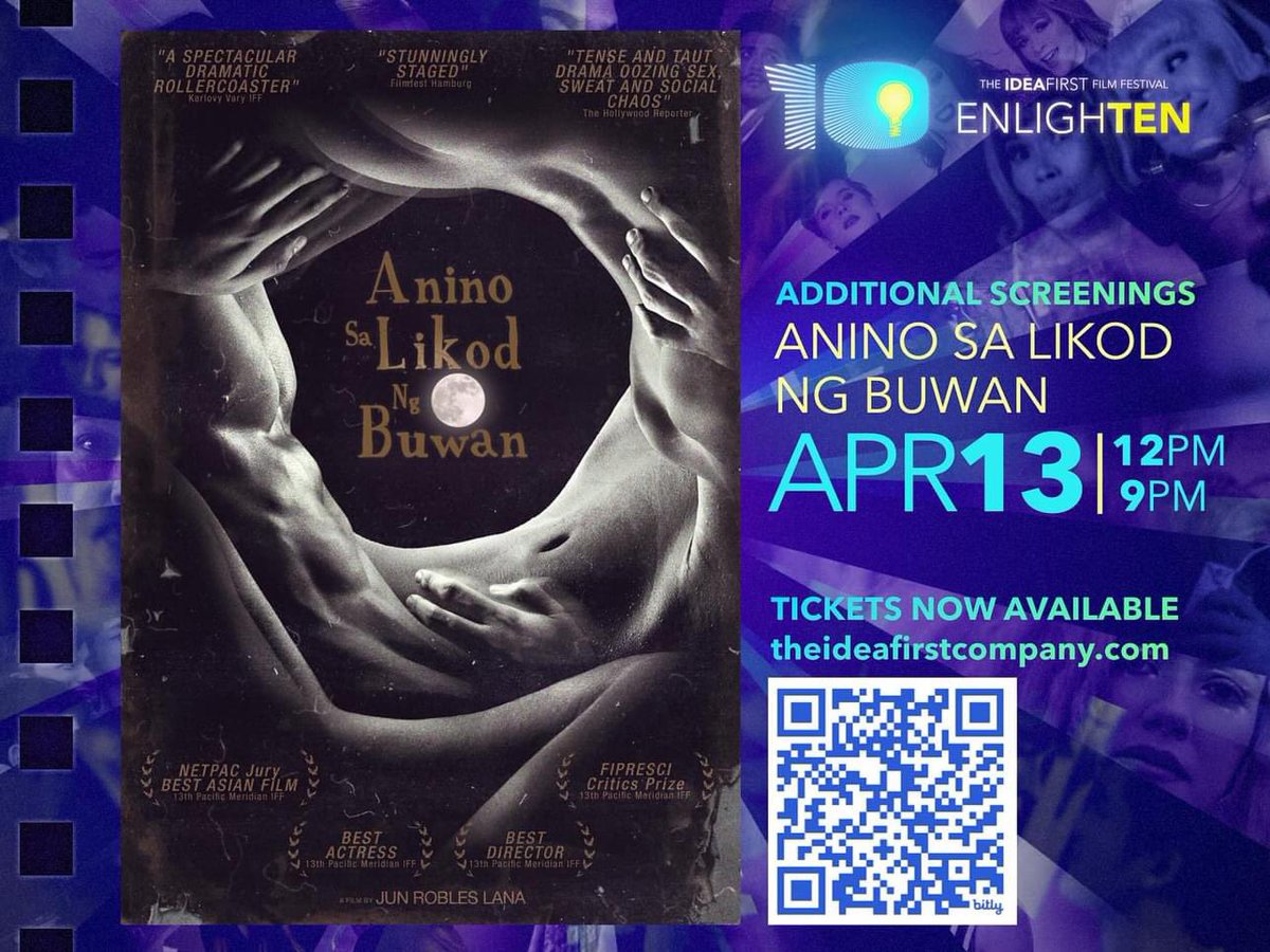 junrobleslana's tweet photo. Due to public demand, we’ve added an ADDITIONAL SCREENING of ANINO SA LIKOD NG BUWAN at the Enlighten: IdeaFirst Film Festival at Gateway this April. This is the only time this multi-awarded movie is being shown again after its 2015 Philippine premiere. It is not available on any streaming service. Hurry and secure your tickets now before they sell out!
