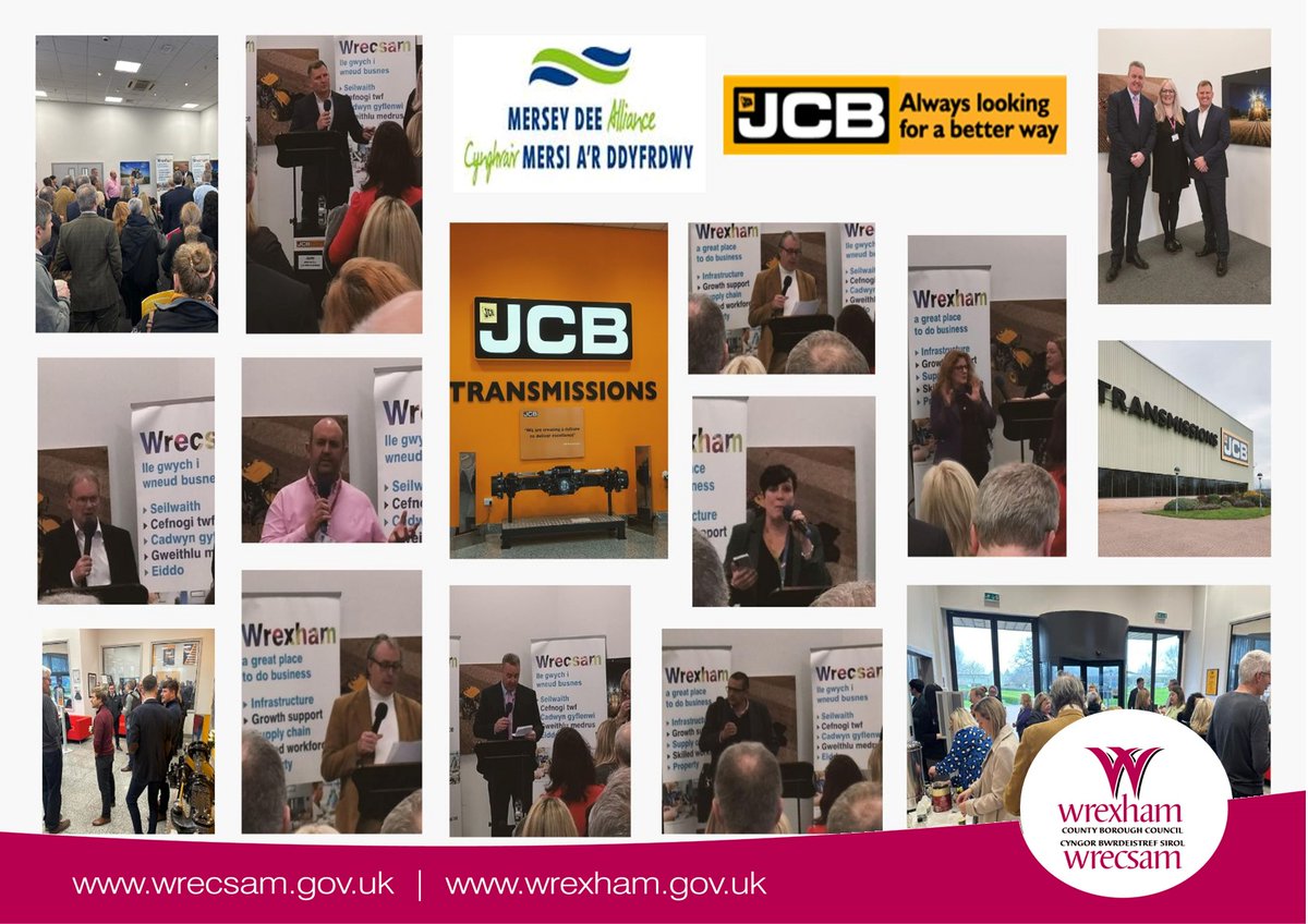 Business and Investment - Wrexham Council (@wxmbizsupport) on Twitter photo Another Incredible Mersey Dee Alliance event hosted at JCB Wrexham yesterday. Thank you to our hosts, all those who attended and our speakers.
Great to see so many businesses engaging with each other. We look forward to the next event.
<a href="/wrexhamcbc/">Wrexham Council</a> , <a href="/mdainnov8/">Mersey Dee Alliance</a> , <a href="/GunnJCB/">Gunn JCB Ltd</a> Another Incredible Mersey Dee Alliance event hosted at JCB Wrexham yesterday. Thank you to our hosts, all those who attended and our speakers.
Great to see so many businesses engaging with each other. We look forward to the next event.
<a href="/wrexhamcbc/">Wrexham Council</a> , <a href="/mdainnov8/">Mersey Dee Alliance</a> , <a href="/GunnJCB/">Gunn JCB Ltd</a>