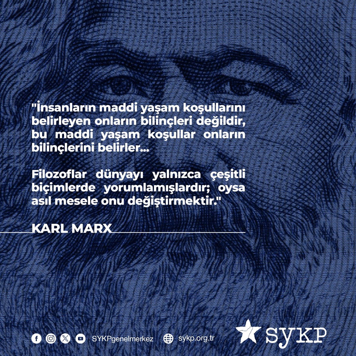 Felaket kapitalizminin her tıkanma anında başka bir dünya fikri bir kez daha parıldayan Karl Marx’ın fiziken aramızdan ayrılışının üzerinden 141 yıl geçti. Bilimsel Sosyalizmin kurucusu #KarlMarx 14 Mart 1883’te Londra’da öldü. Ancak fikirleri İstanbul’da, Amed’de, Berlin’de,…