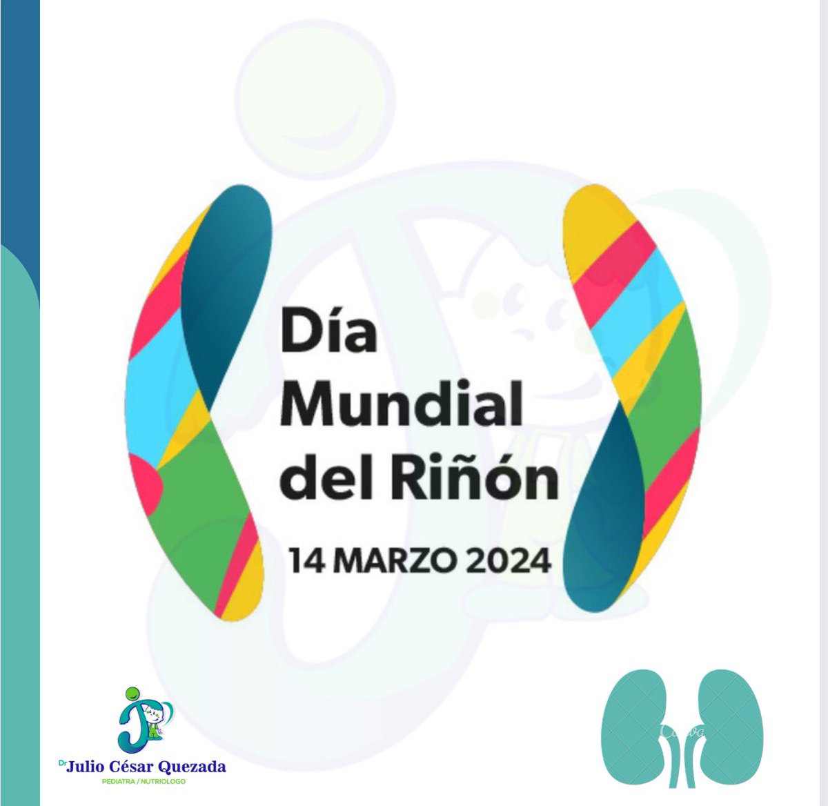 drjuliocesarq's tweet photo. Cada año se establece un lema para trabajar sobre él. El lema del Día Mundial del Riñón en 2024 es: "Promover el acceso equitativo a la atención y la práctica óptima de medicamentos".
#DiaMundialdelRiñon #WorldKidneyDay #WorldKidneyDay2024 https://t.co/oMcTwWg8AQ