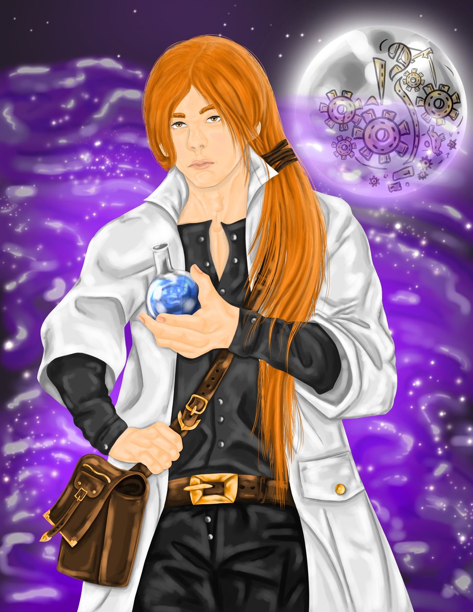 temnarka's tweet photo. O další ilustraci se postarala talentovaná ilustrátorka z nejmladší generace @trissmoradream. 😍 Nekromant Toreus je s její prací nesmírně spokojený a hodnotí deset ptačích kostřiček z deseti. ❤️ https://t.co/UHwOd7DMyL