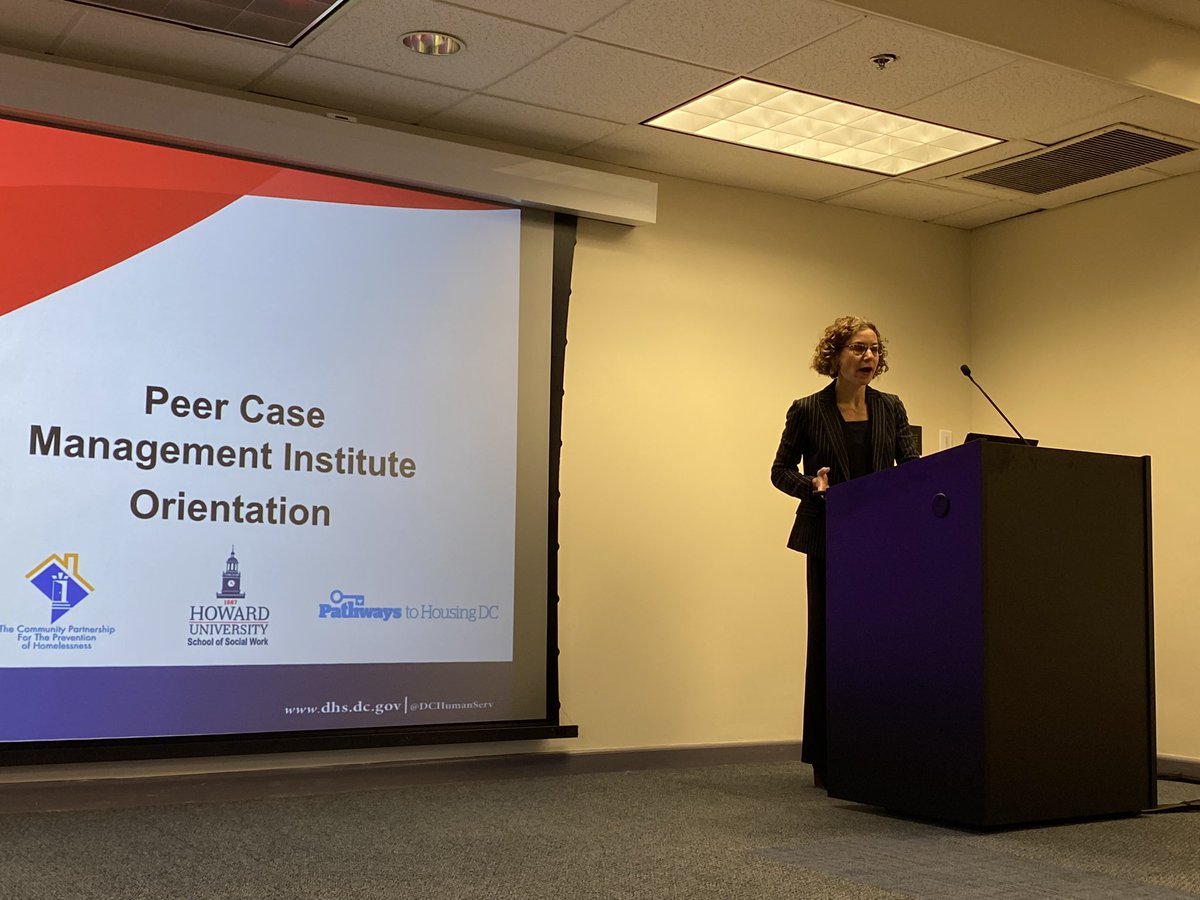 Thrilled that @PathwaysDC is a partner at the launch of the inaugural Peer Case Management Training Institute at @HowardU School of Social Work with @DCHumanServ and @Partnershipdc!