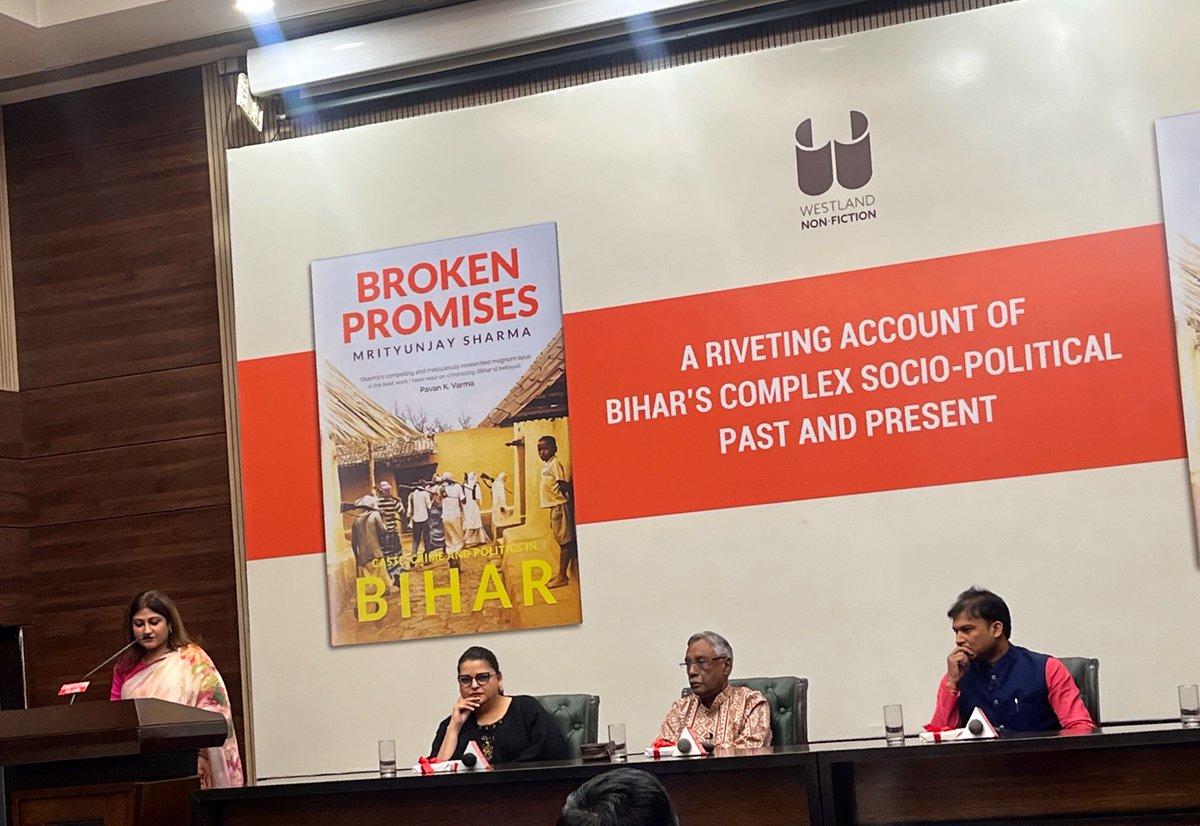 We are at the #Delhi launch of @MrityunjayS7’s Broken Promises with @PavanK_Varma, @AdvaitaKala and @minthakur.