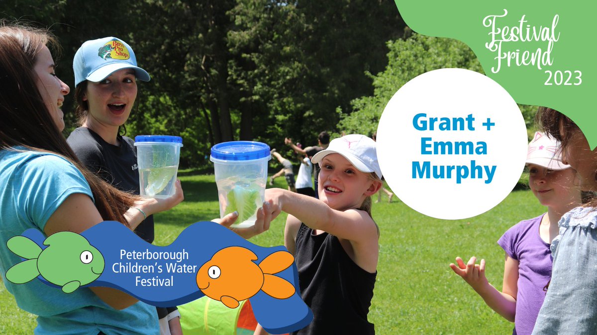 A big miigwetch to @Hey_Murph and @Hey_MzEmma, for their ongoing support of the Children's Water Festival. We are so grateful for you both! #PCWF #ThankYouThursdays