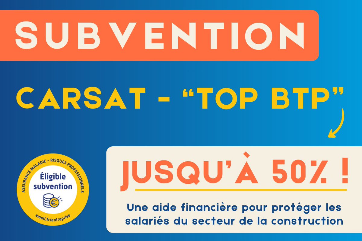FranceEchaf's tweet photo. ‼️Retour de la CARSAT - toujours des subventions à hauteur de 50% ���️
https://t.co/8Km8pj219K https://t.co/Ilc5cn2leG