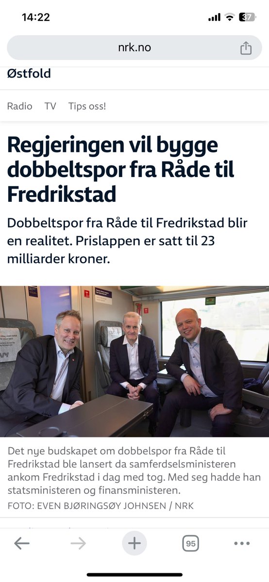 Men blir det dobbeltspor til Stange og Ris også?