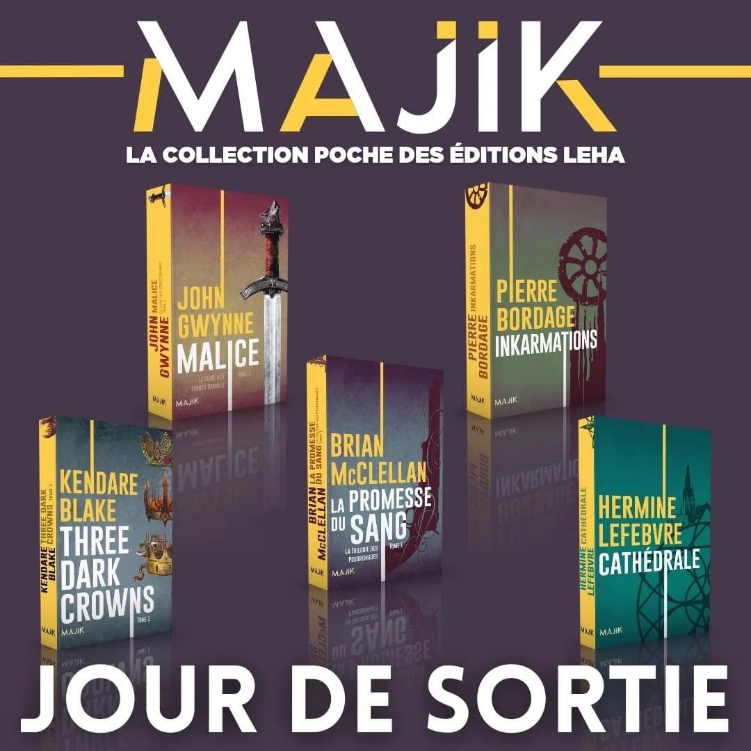 ✨️ JOUR DE SORTIE ✨️

Retrouvez en librairie les premiers romans MAJIK, la collection poche des Éditions Leha ! 🤩

Beaucoup d'émotions et l'aboutissement de mois de travail et d'années de réflexion pour l'équipe, nous espérons que vous les aimerez autant que nous ! 😍