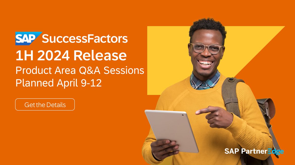 BergerBrandy's tweet photo. The SAP SuccessFactors 1H 2024 release is right around the corner! Share this blog with your partners, which contains resources to start planning for the release and offers upcoming Product Area Q&amp;A sessions planned for April 9-12. More details: https://t.co/yQNGXSeMDP https://t.co/cJZaWEBxgC