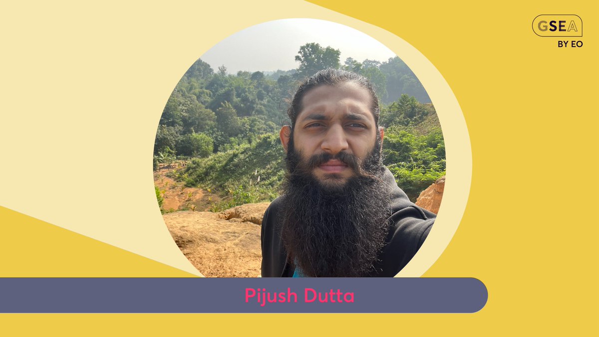 D-1 to South Asia Quarter Finals! Today we're introducing Pijush Dutta, the winner of the #EO Bangladesh #GSEA competition!🎉 Pijush is a founder of ABC Waste Management Company, an initiative transforming household waste into valuable products using eco-friendly methods.🌍