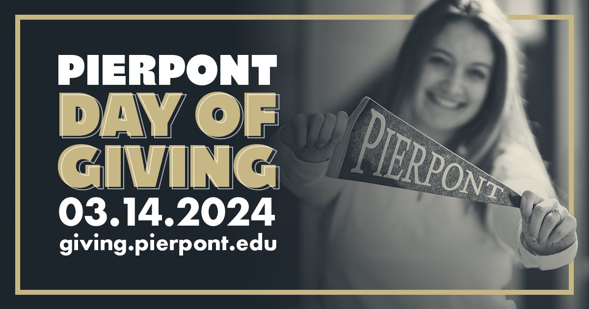 24 hours to make a difference! Join Pierpont Community and Technical College today (3/14) for our 50th Anniversary Day of Giving. 🖤💛

Every dollar counts, and no donation is too small to make a difference! To donate, visit ➡ giving.pierpont.edu.

#PierpontGiveDay24
