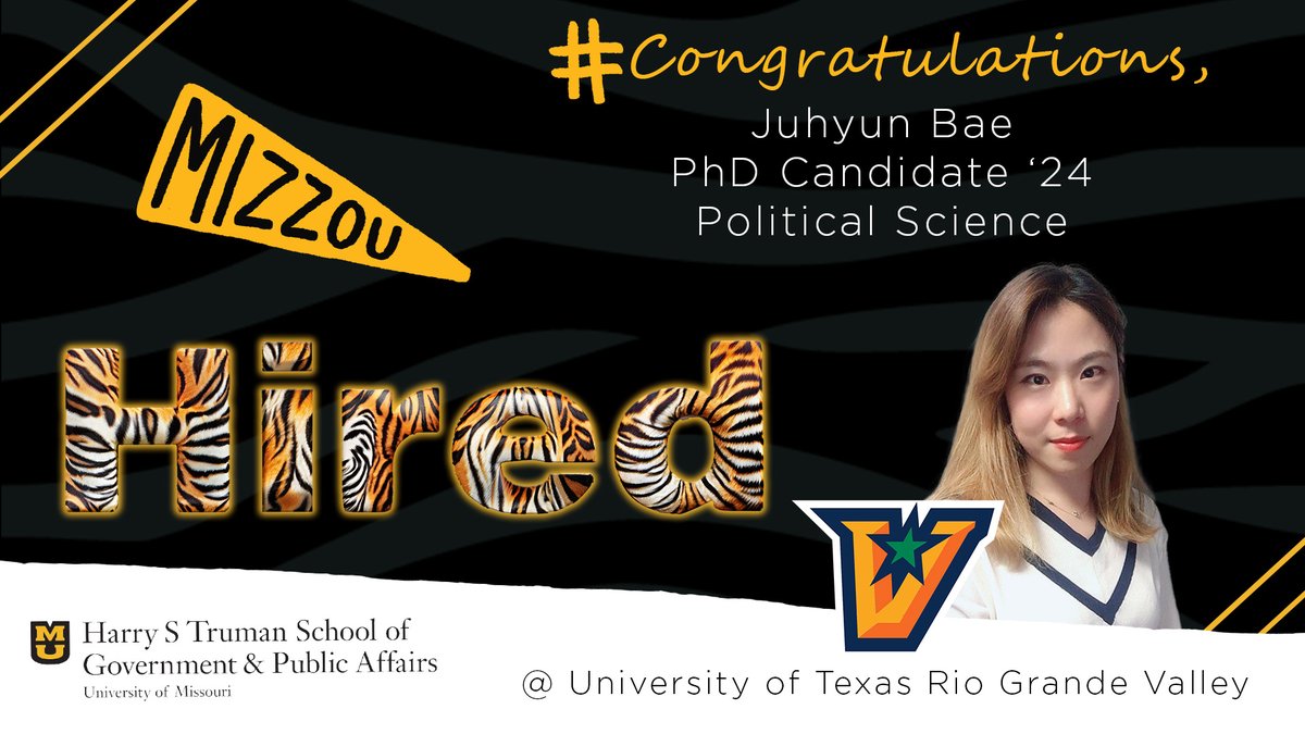 Congratulations Juhyun Bae! Congratulations University of Texas Rio Grande Valley! @UTRGVPOLS