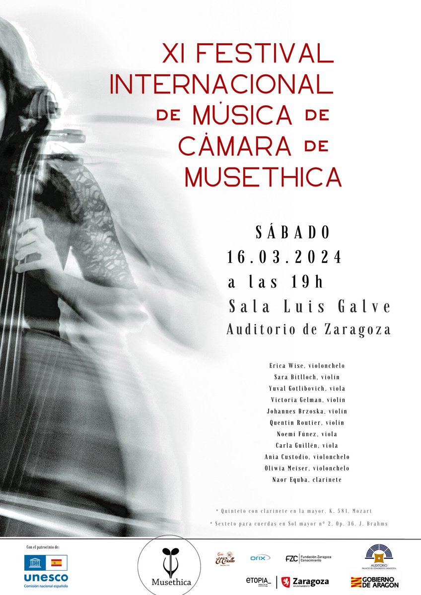 musethicaorg's tweet photo. Sábado 16, 10:00 horas, Sala Luis Galve @AuditorioZGZ 
Concierto Musethica.
Entradas: https://t.co/8ldUszpzNL
Fila Cero para donaciones: ES12 2100 8964 5622 0035 7973.
#festivalmusethica #musethica #conciertos #auditoriodeZaragoza https://t.co/OayCZ7zOIu