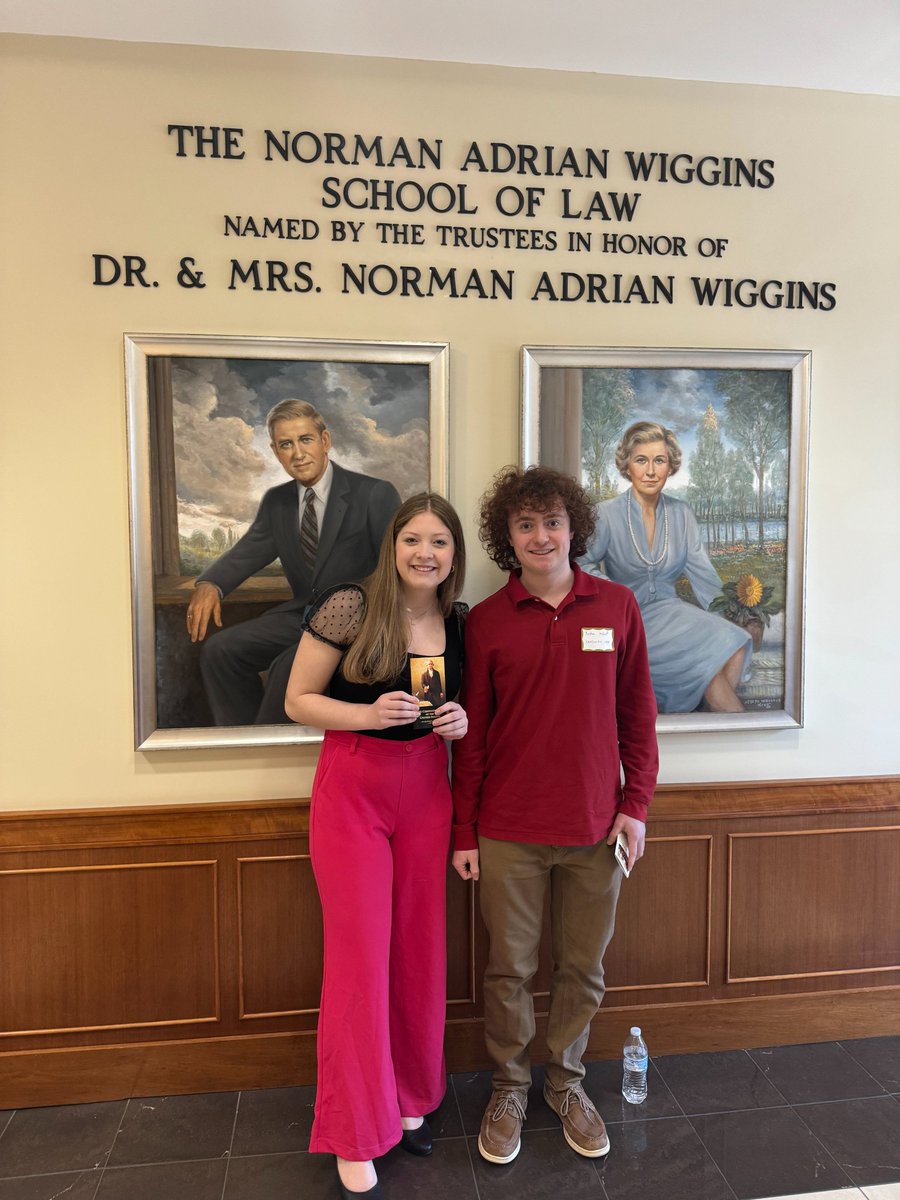 Seniors Peyton and Lily grew their career skills on Wednesday, attending the Campbell Law School 'Rule of Law Conference'. The program challenges high school students to explore how Law affects and enriches their lives, as well as the lives of everyone in our community. Kudos!