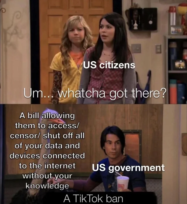 YourAnonNews's tweet image. The ban isn't just about TikTok.  The bill is a literal "Trojan Horse" for the US government to access/censor and shut off all of your devices connected to the internet.