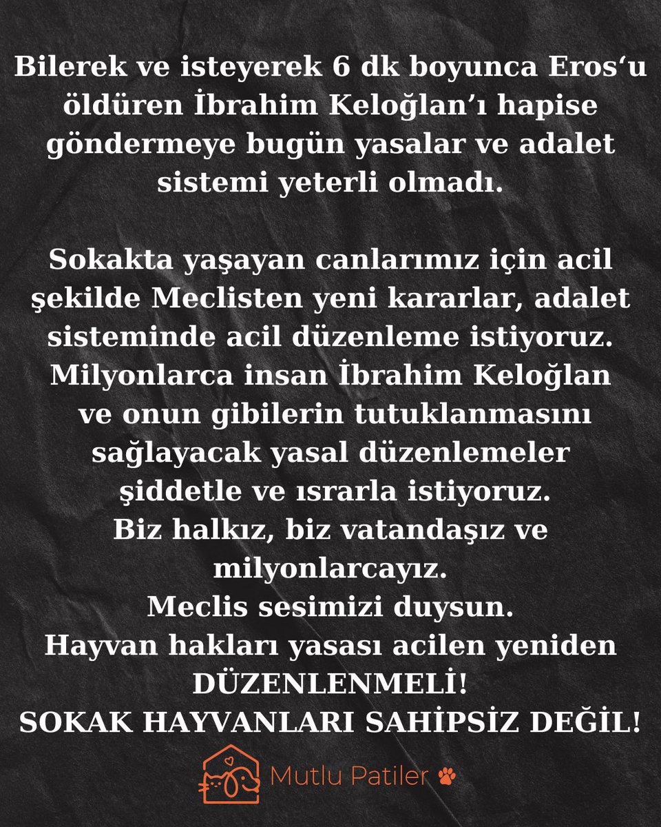 #HayvanHaklarıAnayasa
<a href="/TBMMresmi/">TBMM</a> 
<a href="/adalet_bakanlik/">T.C. Adalet Bakanlığı</a>