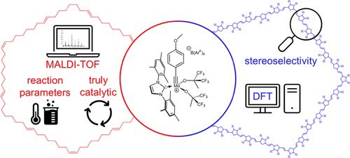 Stereoselective Ring Expansion Metathesis Polymerization with Cationic Molybdenum Alkylidyne N-Heterocyclic Carbene Complexes @J_A_C_S #Chemistry #Chemed #Science #TechnologyNews #news #technology #AcademicTwitter #AcademicChatter pubs.acs.org/doi/10.1021/ja…