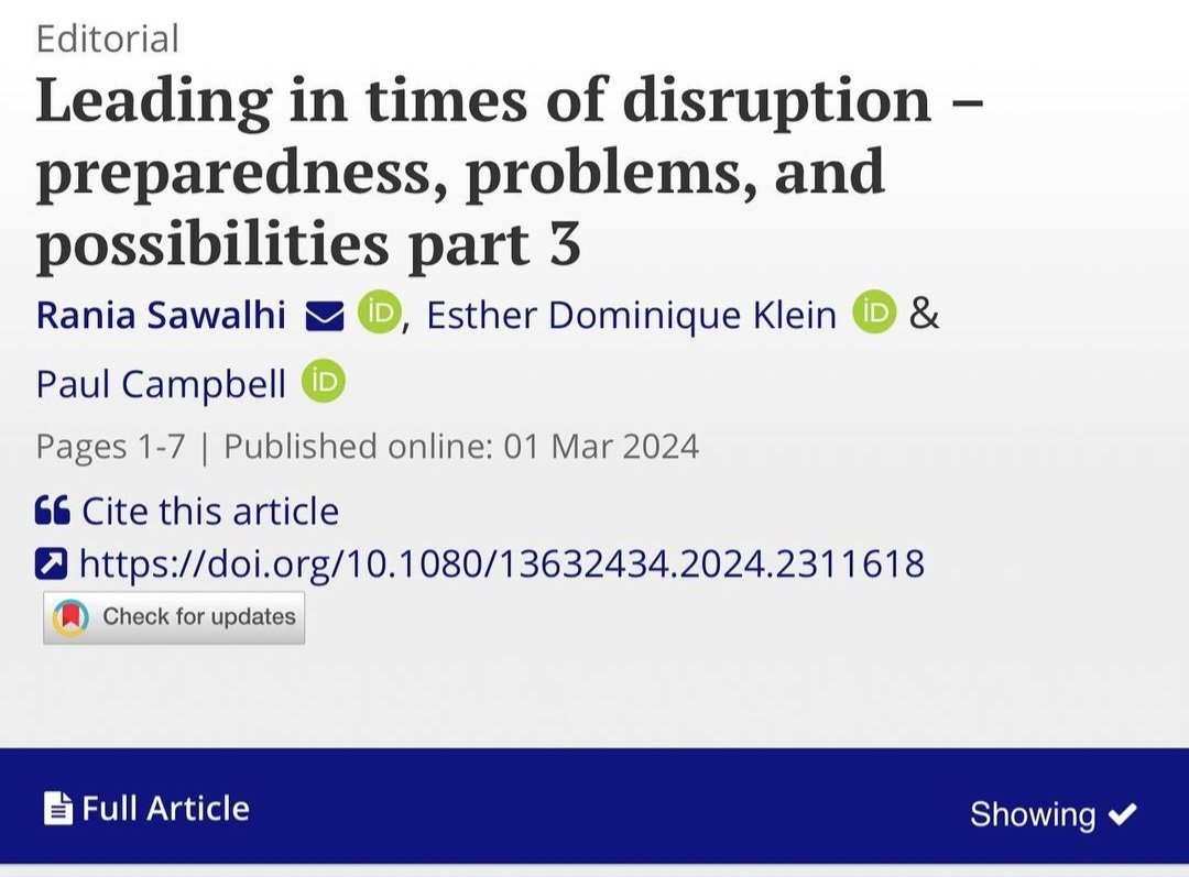 ICSEI Educational Leadership Network (@icsei_eln) on Twitter photo Dive into our special issue with <a href="/slamjrnl/">SLAMJRNL</a>. Pleased to share
Part 1 tandfonline.com/doi/full/10.10…
Part 2 tandfonline.com/doi/full/10.10…
Part 3 tandfonline.com/toc/cslm20/44/1
Let's spark discussions and exchange 💡
Happy reading!
<a href="/ICSEIglobal/">ICSEI</a>
<a href="/PCampbell91/">Dr Paul Campbell</a> <a href="/E_D_Klein/">E. D. Klein (inactive)</a> <a href="/RaniaSawalhi/">Rania Sawalhi (PhD)</a> Dive into our special issue with <a href="/slamjrnl/">SLAMJRNL</a>. Pleased to share
Part 1 tandfonline.com/doi/full/10.10…
Part 2 tandfonline.com/doi/full/10.10…
Part 3 tandfonline.com/toc/cslm20/44/1
Let's spark discussions and exchange 💡
Happy reading!
<a href="/ICSEIglobal/">ICSEI</a>
<a href="/PCampbell91/">Dr Paul Campbell</a> <a href="/E_D_Klein/">E. D. Klein (inactive)</a> <a href="/RaniaSawalhi/">Rania Sawalhi (PhD)</a>