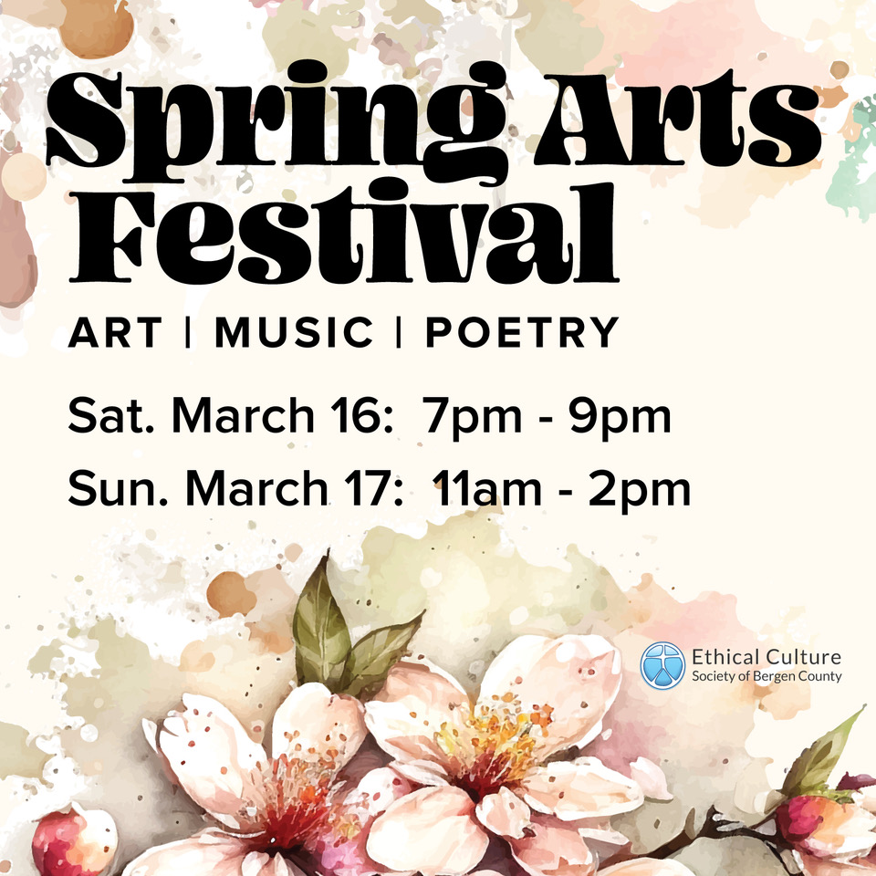 Our Spring Arts Festival on Saturday night and Sunday morning! Please join us for our Arts Festival…it’s FREE! Saturday 7 pm to 9 pm Sunday 11 am to 2 pm Teaneck, NJ