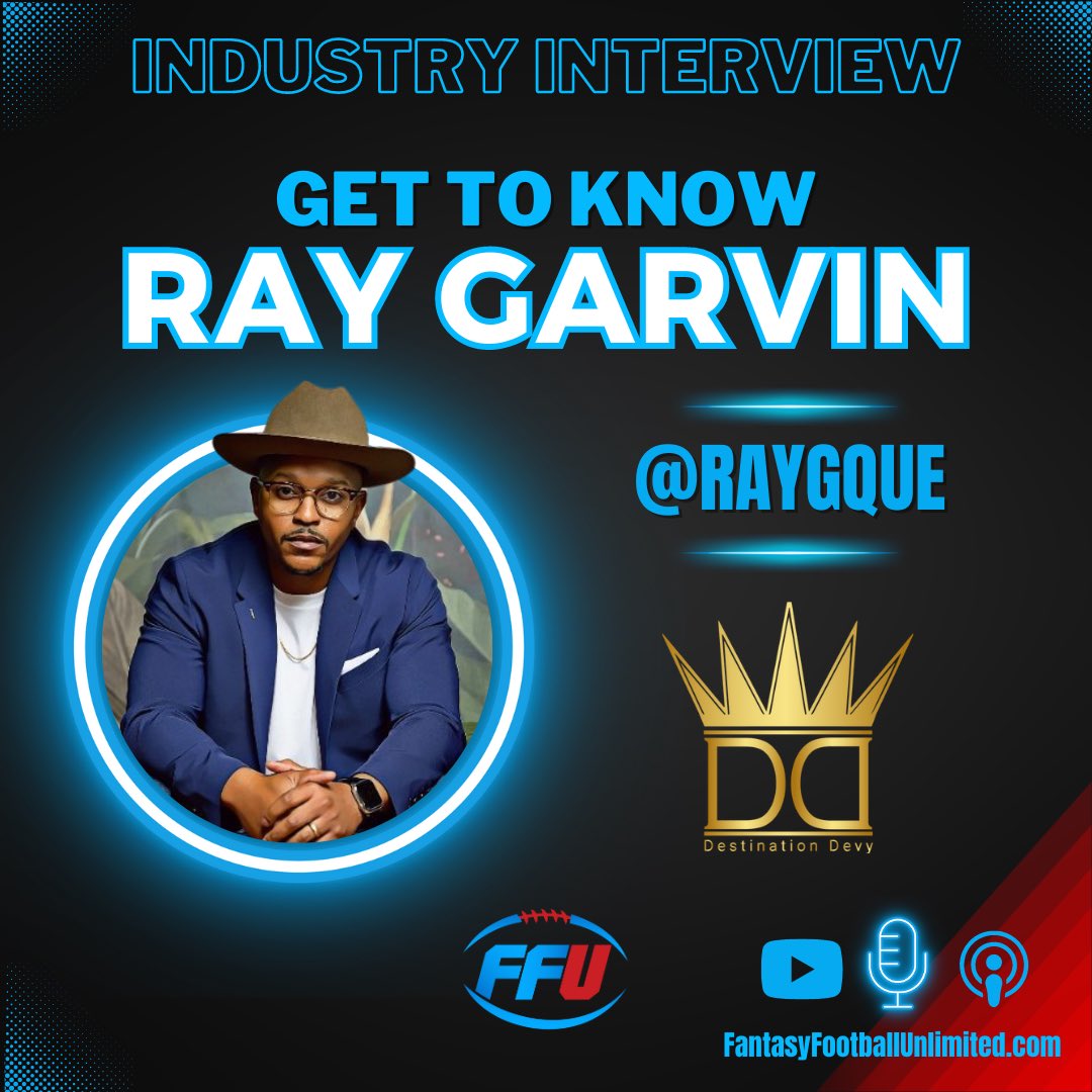 DrKJMurray's tweet photo. Get to know @RayGQue from
@DestinationDevy on another level!

I had a great time learning more about Ray’s background, passion for football, & his sincere appreciation for the community that has been built at Destination Devy. #gratitude 🙏 

I think you will truly enjoy this episode of the @FFUnlimited #podcast! 👇

🎥 @YouTube 🔗 https://t.co/TZy8Uwttiz

🎙️@ApplePodcasts 🔗 https://t.co/QmHi8J3KXF

#AllGas #Dynasty #FantasyFootball #Passion #ContentCreation