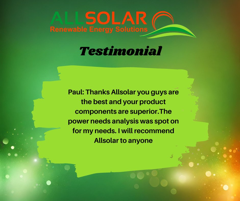 AllsolarS's tweet photo. At Allsolar we value and appreciate any feedback from our clients. It genuinely makes our day when we get great reviews, like the one below. :)

#allsolarreviews #allsolarsouthafrica #testimonials #solarinstaller #greatreview https://t.co/sEfRhR0mGn