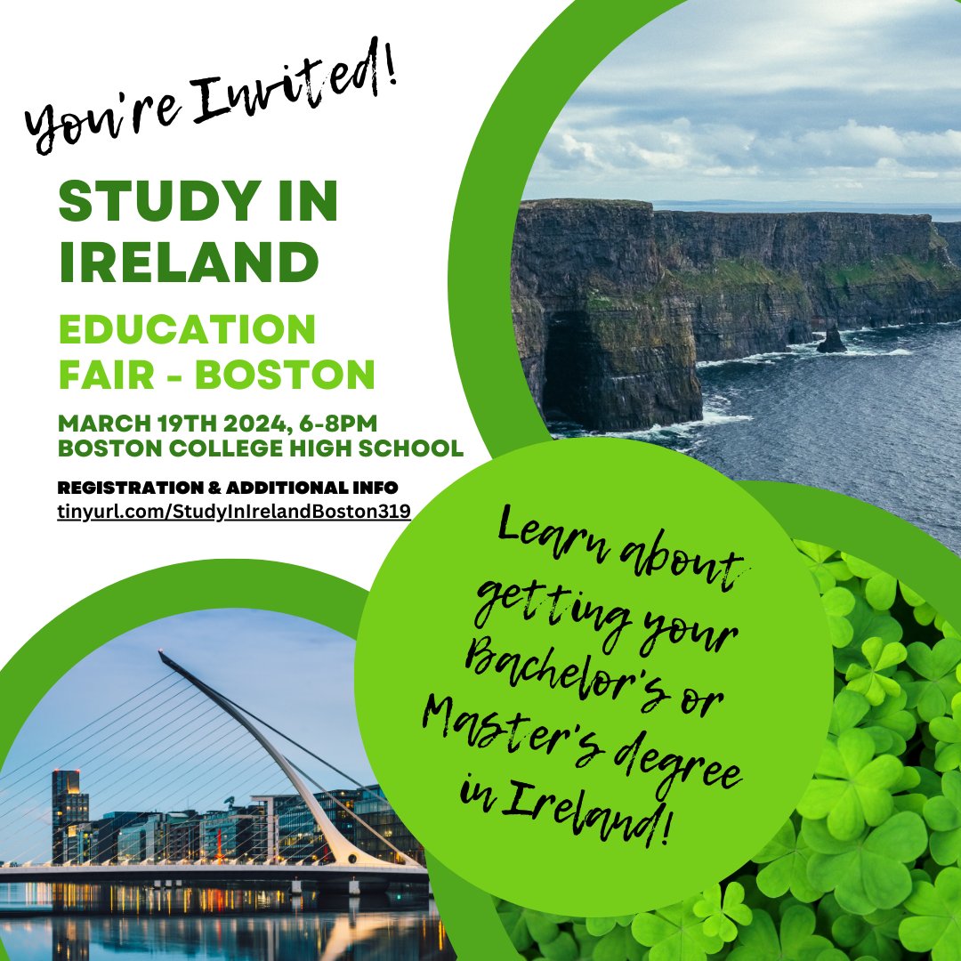 galwayCASSCS's tweet image. Caroline Duggan will attend the Study in Ireland Education Fair in Boston next week, to talk about our degree programmes and the benefits of studying in the beautiful city of Galway.

ℹ️ tinyurl.com/StudyInIreland…

#UniversityofGalway #ForYouForTomorrow #GalwaysThePlace
