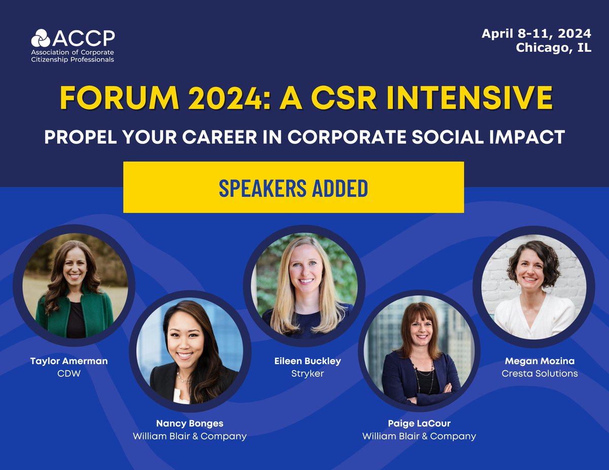 Excited to announce new speakers for Forum 2024! 📣 If you're navigating the early waters of your CSR career, or know someone who is, join us in Chicago. Forge ahead with immersive education and connect with a network of peers. Register now ! accp.me/Forum
