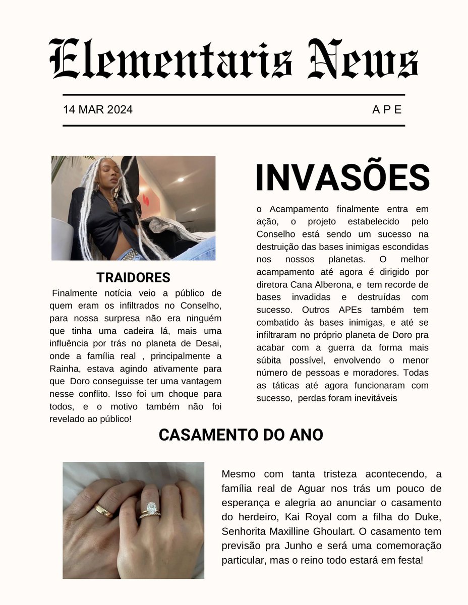 ㅤᅟㅤㅤᅟㅤㅤㅤ🗞️ | 𝐍otícia da Semana