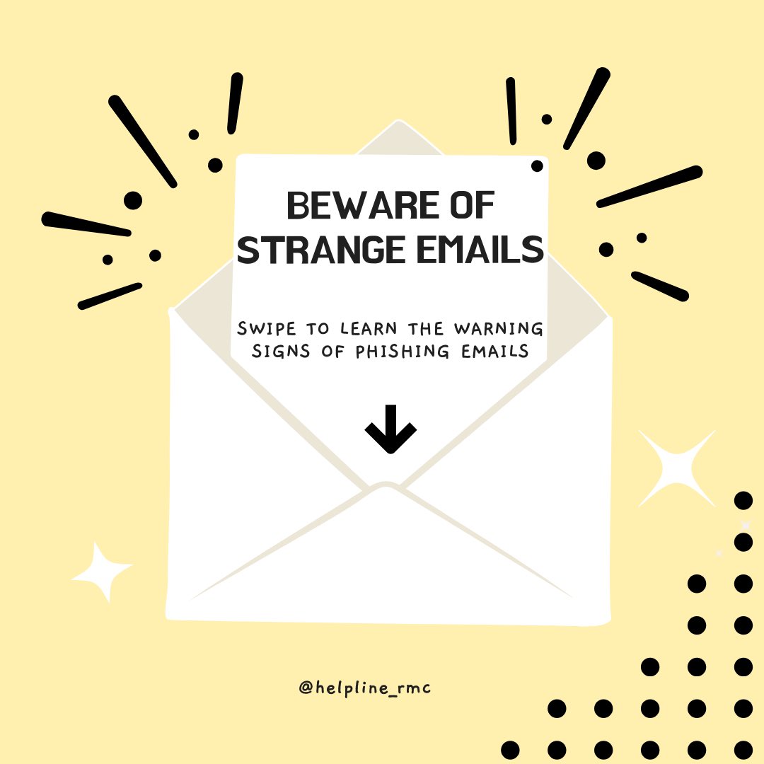 TechnologyMacon's tweet image. Beware of strange emails!! 

Follow @KnowBe4 for more tips! 

#rmc #randolphmacon #its #helpline #smishing #phishing #texting #tips #awareness #whatis #tiptuesday #factsfriday