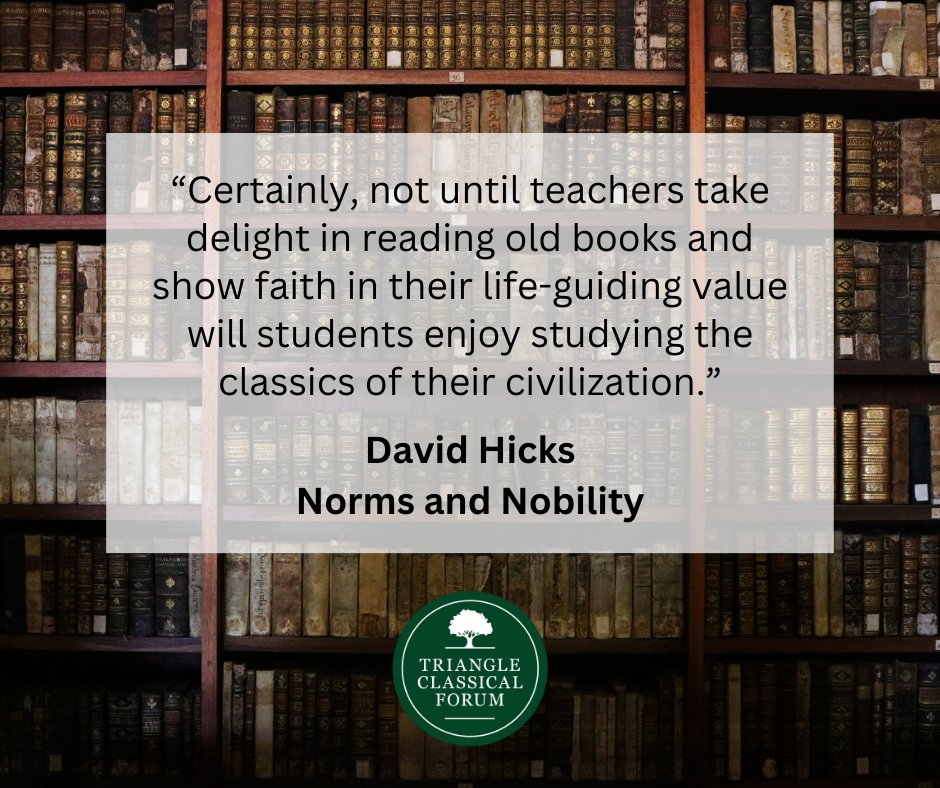 TClassicalForum's tweet photo. Join us on the first Wednesday of each month to continue discussing David Hick's Norms and Nobility. https://t.co/SkugTjn3ag