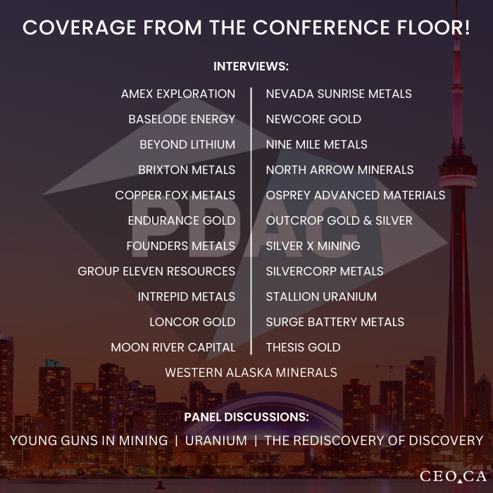 Couldn't make it to PDAC? We've got you covered! Check out 25+ executive interviews & panel discussion filmed at this year's convention. tinyurl.com/ceocapdac2024