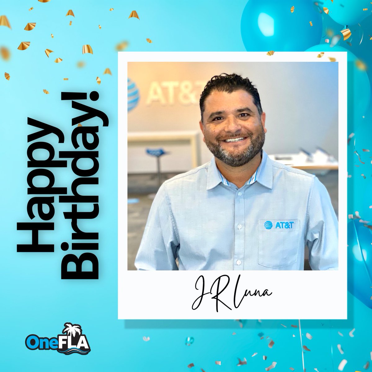 Please join us in wishing a Happy Birthday to our VPGM <a href="/jrluna11/">JR Luna</a>. Thank you for all you do, and we hope your day is filled with joy and memorable moments. #OneFLA 😎🌴#LifeAtATT #ItsAFloridaThing