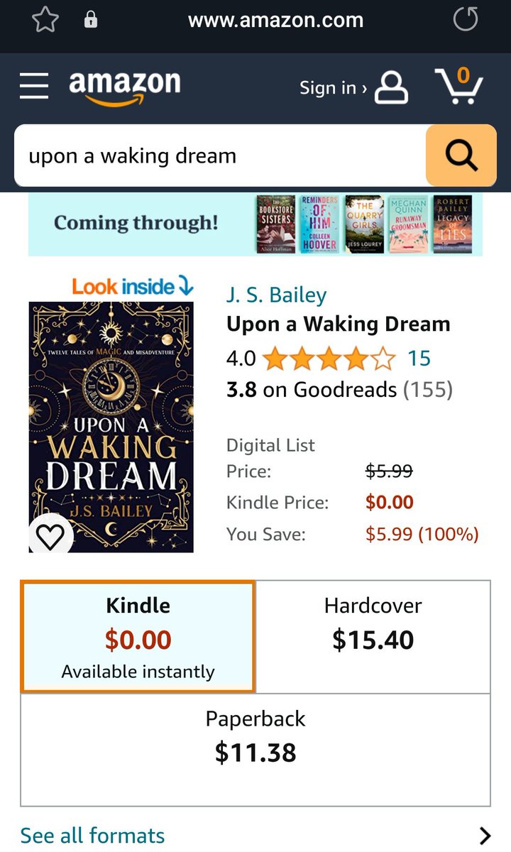 Well, well...it looks like Upon a Waking Dream is FREE in the Kindle store, too! Go get 'em! amazon.com/Upon-Waking-Dr…