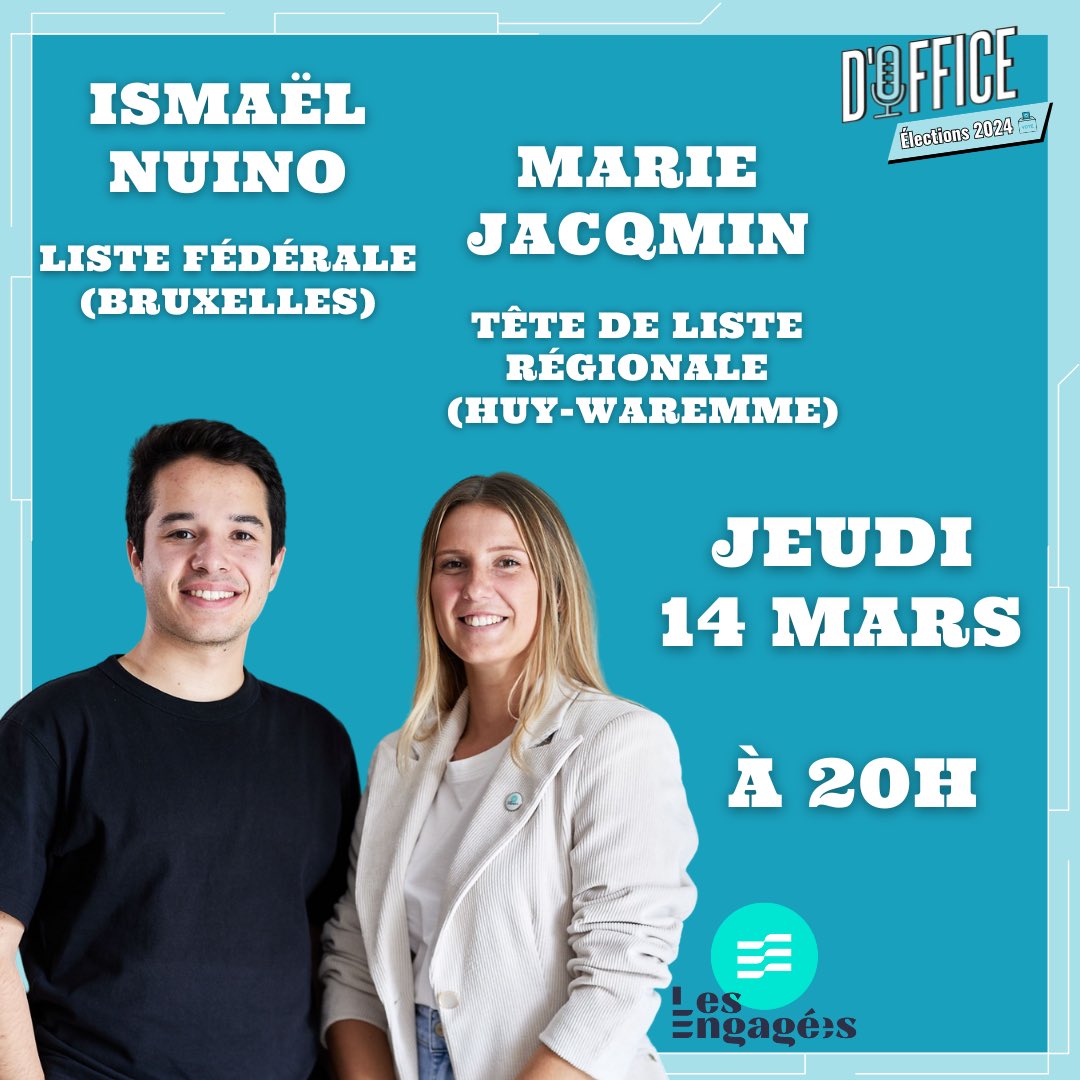 Première émission spéciale élections à 20h !

Aujourd’hui, on reçoit <a href="/IsmaelNuino/">Nuino Ismaël</a> et Marie Jacqmin, candidats pour Les Engagés. Passez sur le chat pour leur poser toutes vos questions !