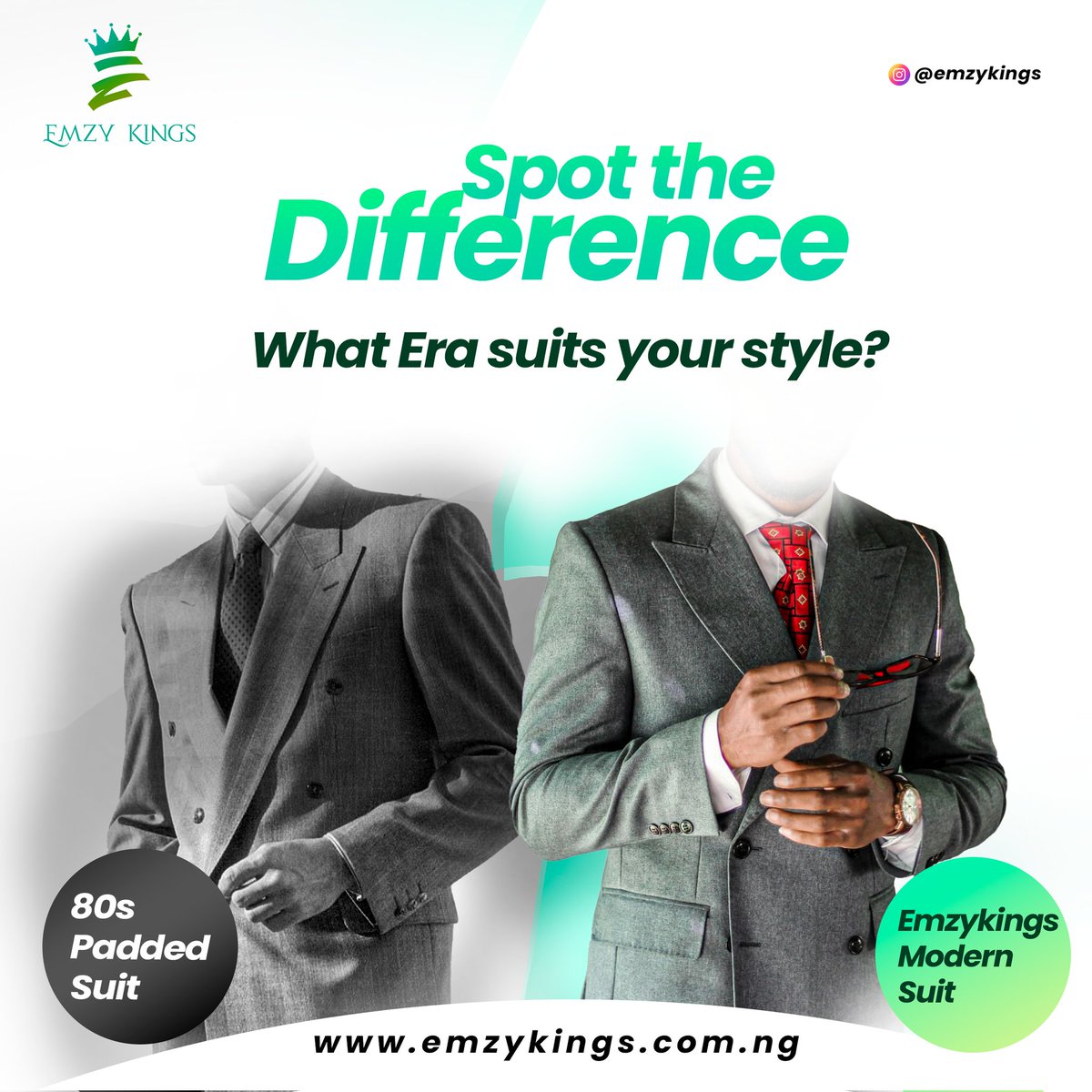 emzykings's tweet photo. Throwing back to 80s power suits and shoulder pads for a bold and confident look.  Which style resonates with your personality?

#ThrowbackThursday #emzykings  #Fashionhistory #fashionlover #Suits #OOTD #luxuryfashion #clothingbrandinlagos #premiumquality #lagosvendor #shopnow https://t.co/RXPMLNotuX