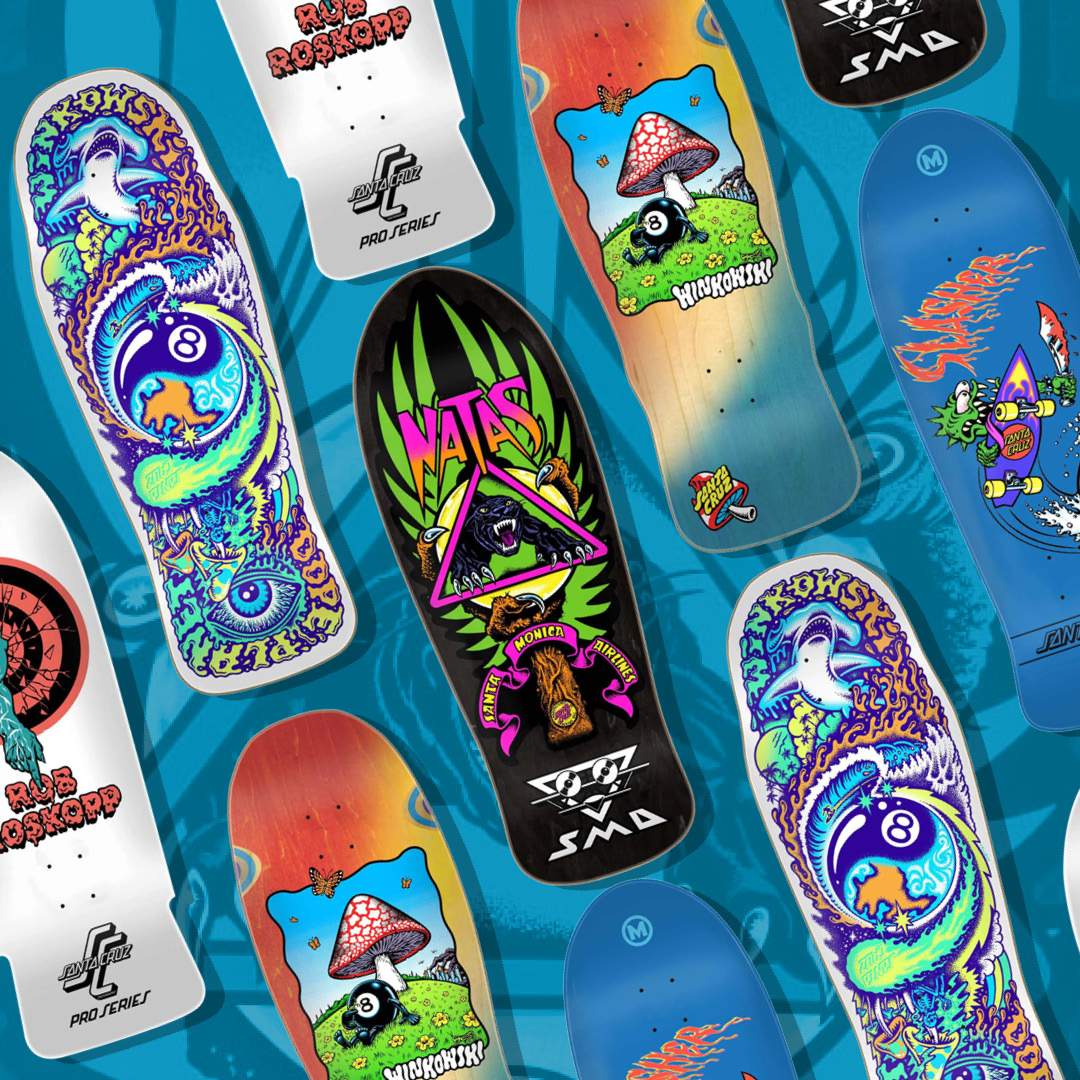 Dropping into a world of deck dreams with the new Santa Cruz Pro/Re-issue Decks! 🛹✨ Each one's a masterpiece – which graphic suits your skate style? 🤘🎨

Shop Santa Cruz Here: skatehut.co.uk/brands/santa-c…

#santacruzskateboards #skater #skateboard #retro #skateboardart