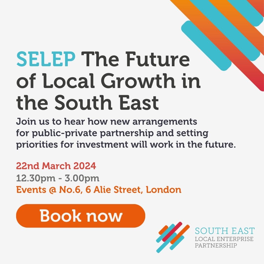 Last chance to book! Join us for a fantastic panel event tomorrow (22 March) where we will consider the future for local growth in the South East. The event involves three debates, facilitated by Jonathan Warren, Localis. Book your free place now ➡ wlevents.org.uk/event/selep-fu…