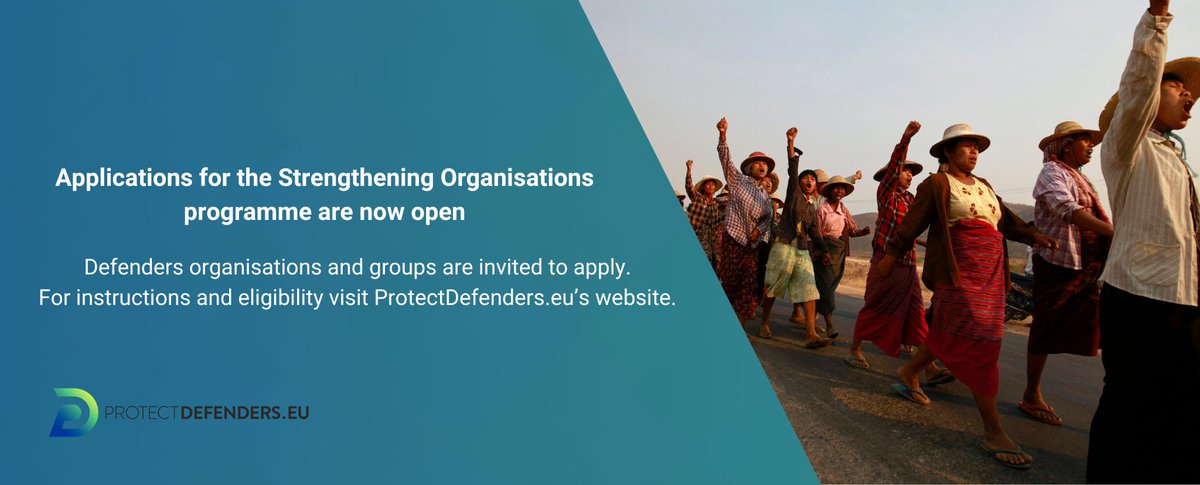 🚨 ProtectDefenders.eu is reopening the Strengthening Organisations Programme!

Visit our website for more information regarding our thematic objectives, application requirements, and alternative funding opportunities. 

protectdefenders.eu/supporting-org…