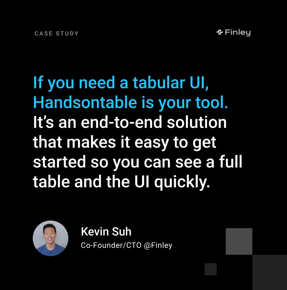 handsontable's tweet image. How has #Handsontable helped @finley_cms simplify the process of raising debt capital? 🔎

Read the full case study by clicking the link in the comments below. ⬇️

#datagrid #casestudy #customerstory #debtmanagement #raisingcapital