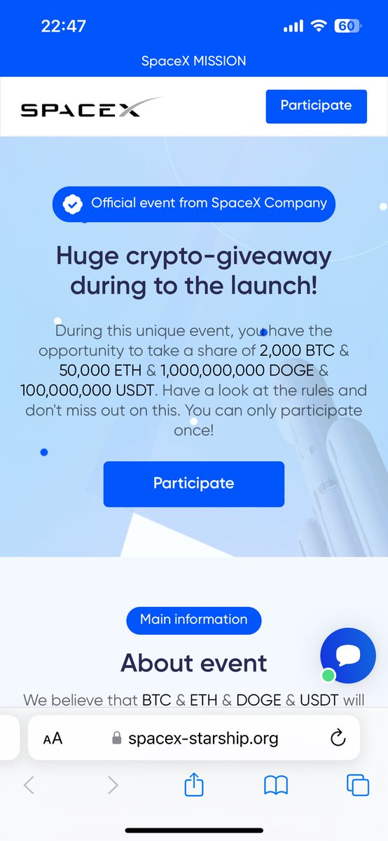 仮想通貨を送金すれば2倍に返金すると言う古典的な詐欺動画注意してください。
Spaceship の発射に合わせてYouTube liveでイーロンマスクのFake Voice だと騙された方も沢山居そうです。