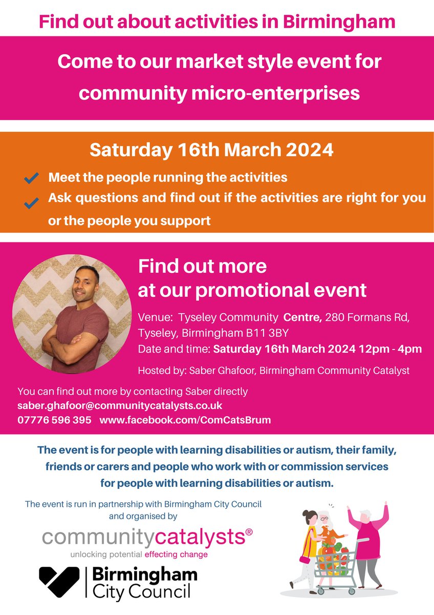 Two great events this Saturday for autistic young people looking for new skills and opportunities. Visit British Creative Institute’s open morning or come and meet the AAA SS Team @CommCats Micro-enterprises event at Tyseley Community Centre 12-4pm.