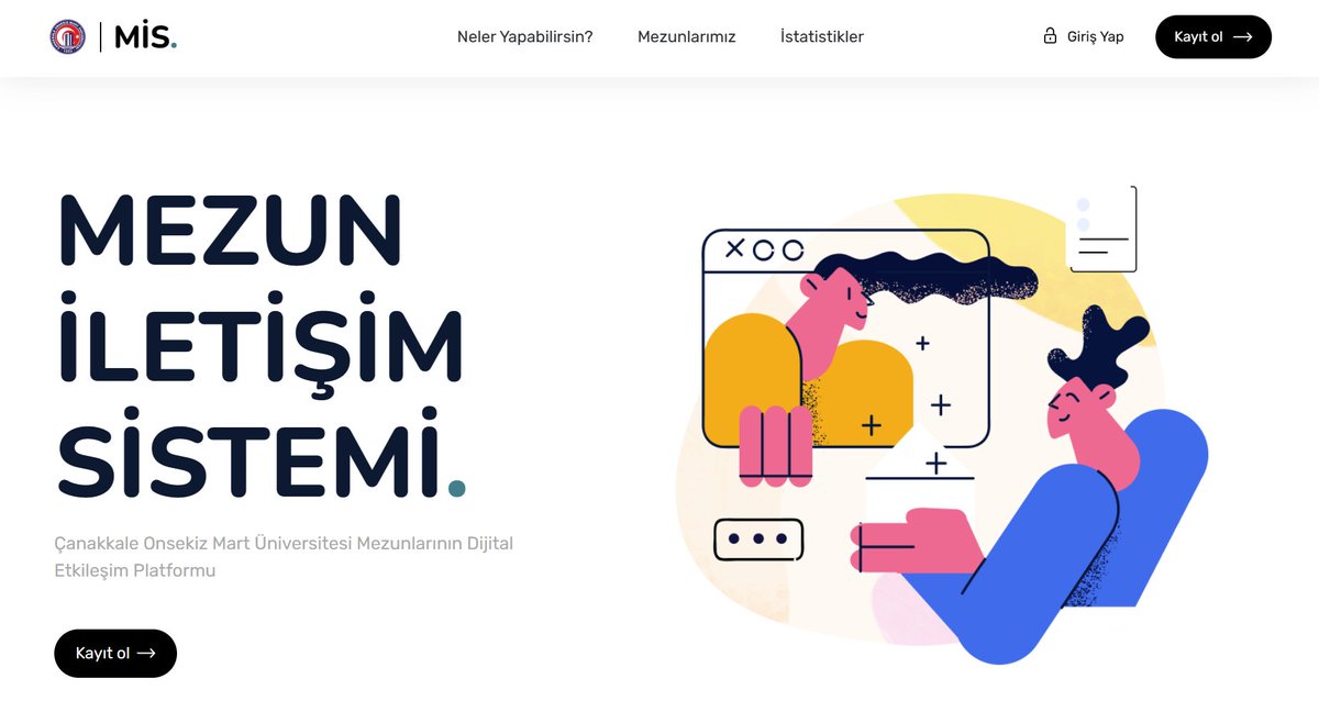 Çanakkale Onsekiz Mart Üniversitesi değerli mezunları ile iletişimimizi güçlendirmeyi ve sürdürülebilir bir ilişki kurmayı hedefliyoruz. Bu amaçla "Mezun İletişim Sistemi" MİS'i oluşturduk. Tüm mezunlarımızı portalımıza bekleriz. mis.comu.edu.tr #çomülü #mezun