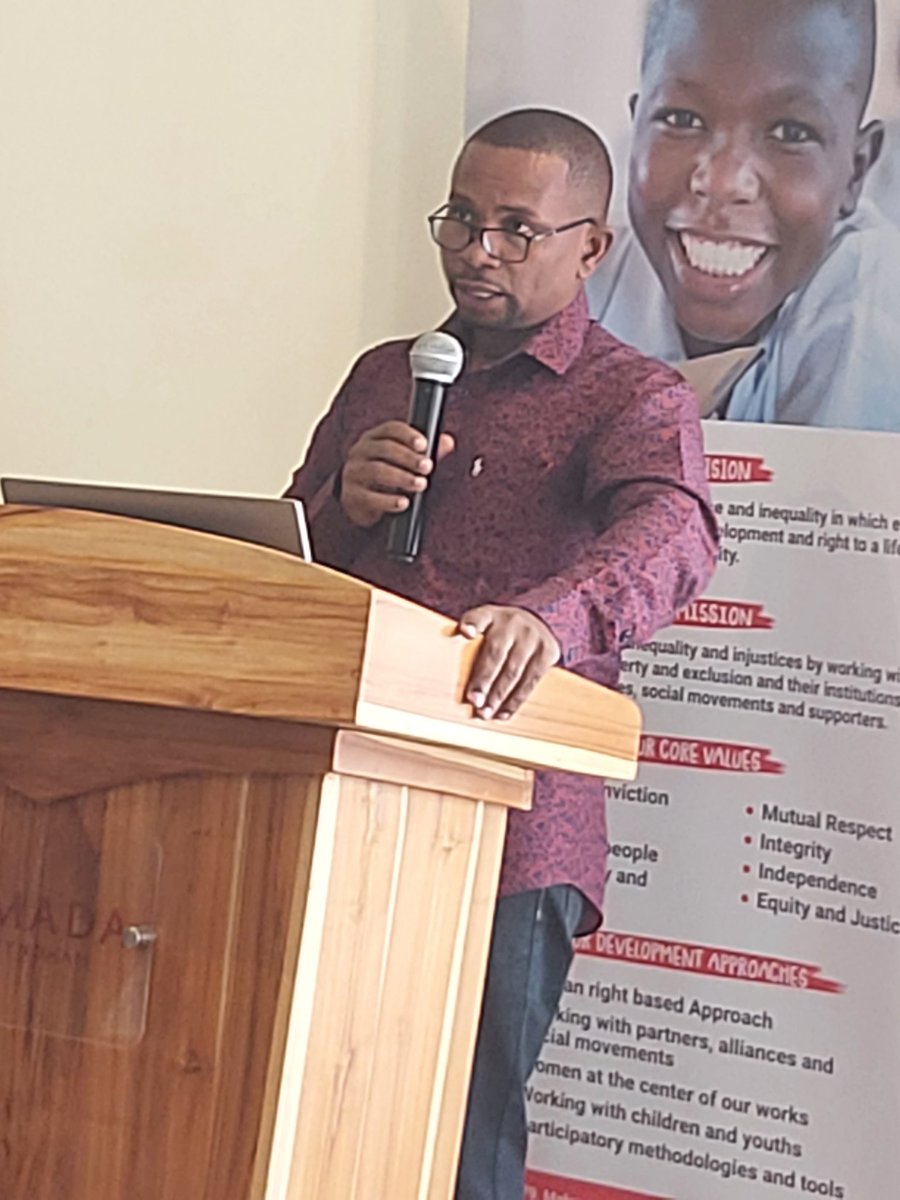 Mr. Bakar Bakar presenting ActionAid Tanzania Program plan for the year 2024 to the stakeholders. The plan has been always informed by the Participatory Review and Reflection Process (PRRP) conducted at the community levels. @AusHCKenya @EUinTZ #ParticipatoryEngagement