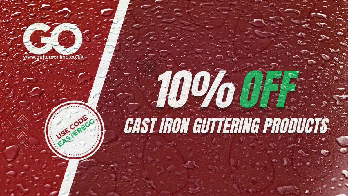 There's still time! 

Head to our website now or pick up the phone and dial 0330 912 2288 to take an extra 10% off traditional cast iron rainwater products.

#heritagebuilding #gradeIIlisted #renovation #roofing