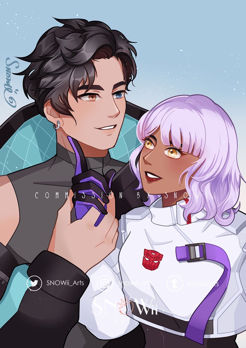 ✨Commission✨ Commission for @/lady_drift_ from IG ! OC Amara & Roman!! They're so cute together!! Thanks for commissioning me!😘❤️ - #Commission #commissionsopen